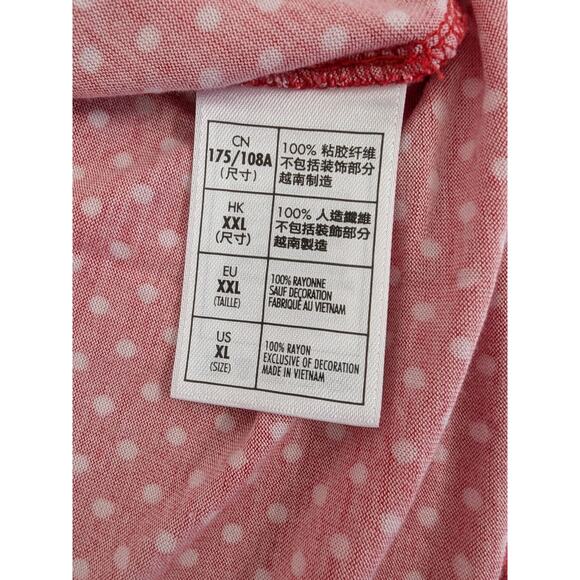 Disney Parks Womens Size XL Red Polka-dot Mini Mouse Disney World Short Sleeves - Picture 5 of 8